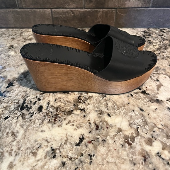Tory Burch Patti Wedge - Black and Brown - Picture 5 of 6